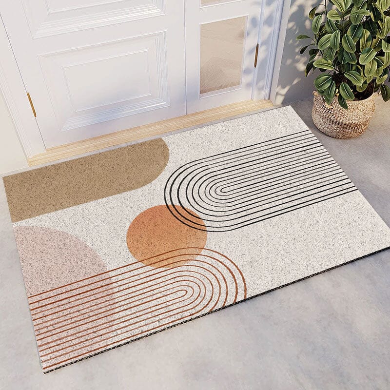 Welcome Mat Coil Doormat Porch Foot Mat Wear-resistant Non-slip Door Mat  PVC Elastic Wire Ring Door Dust Removal Mat Floor Mat