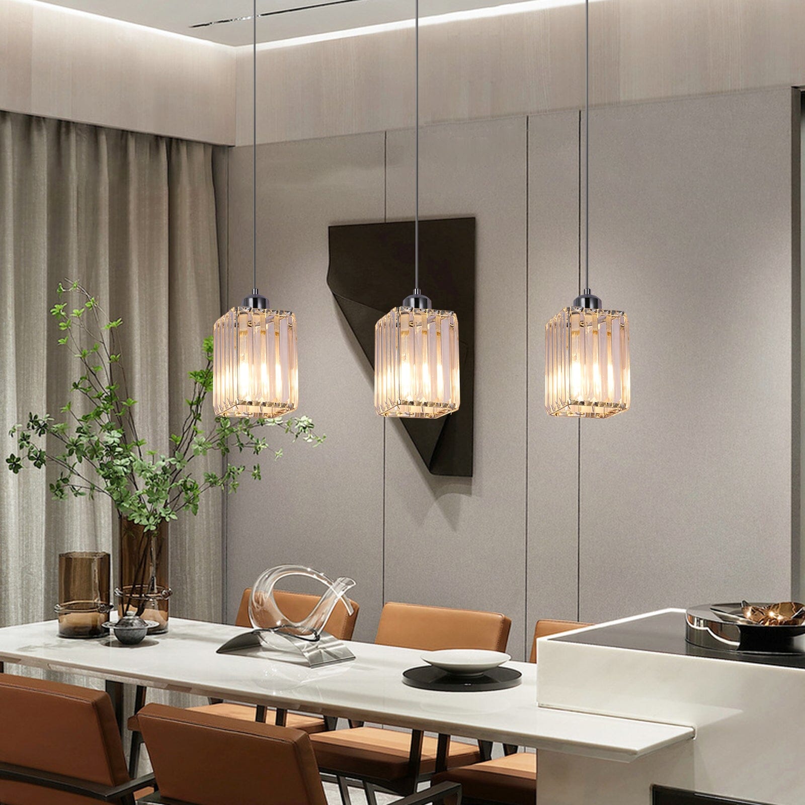 Modern Crystal Glass Pendant Light – NYRALONDON