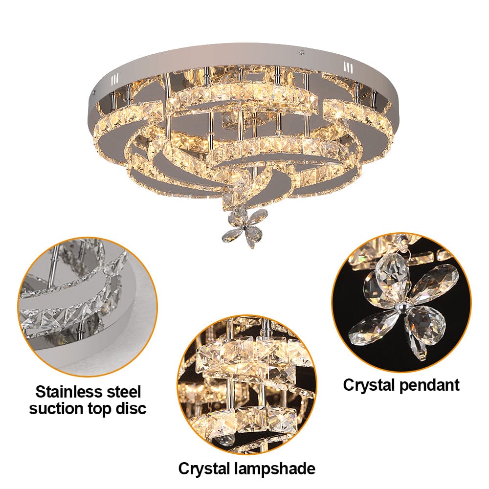 Crystal Rose Ceiling Chandelier