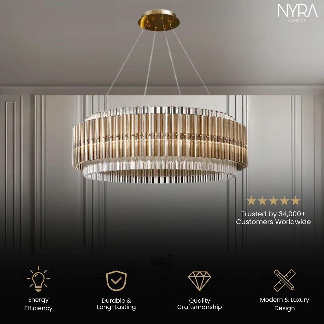 Mia Glass Chandelier