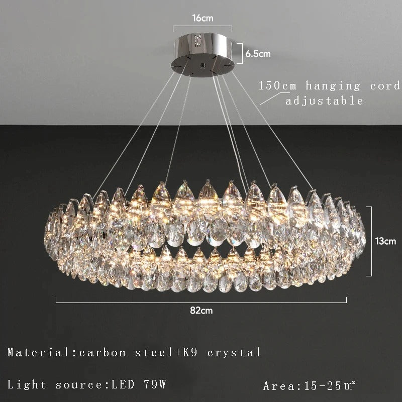 Celestial Glow K9 Crystal Chandelier