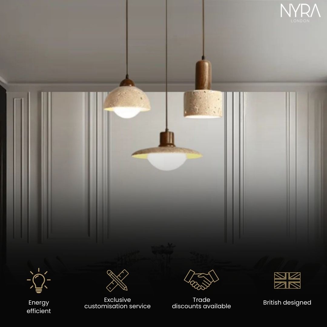 Travertine Wabi Pendants