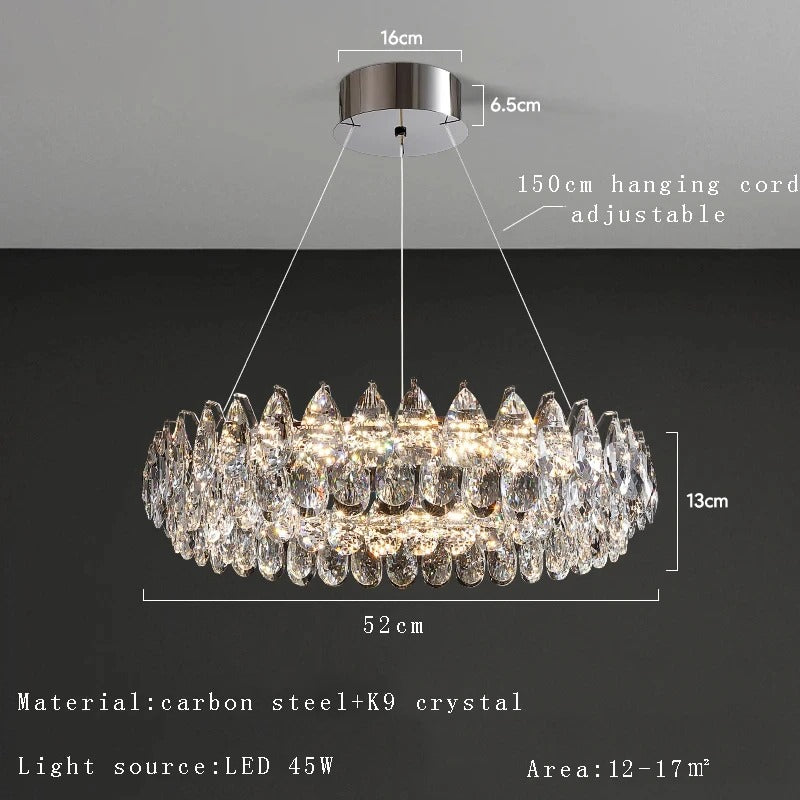 Celestial Glow K9 Crystal Chandelier