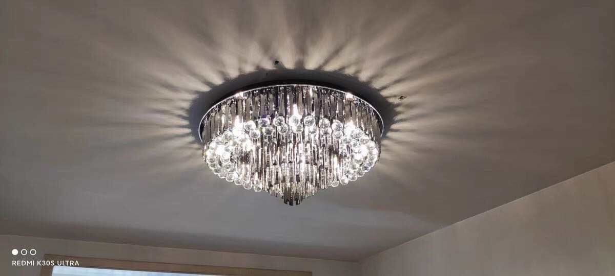 Meridian Black Crystal Chandelier