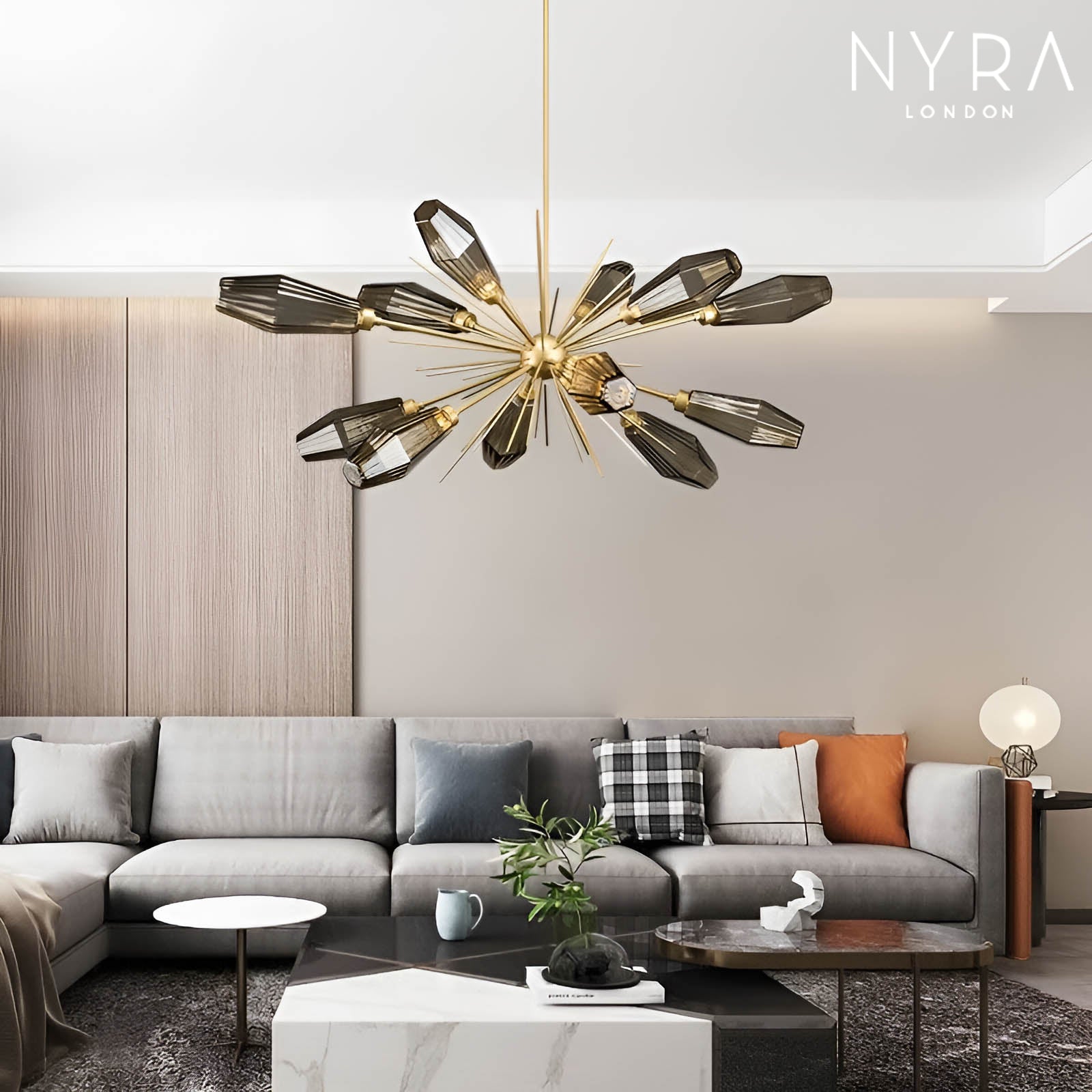 LustreNova Crystal Burst Chandelier