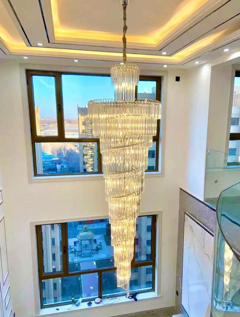 Eustone Spiral Crystal Chandelier