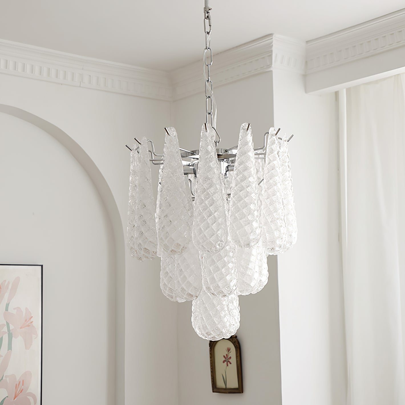 Frosted Veil Snowfall Chandelier