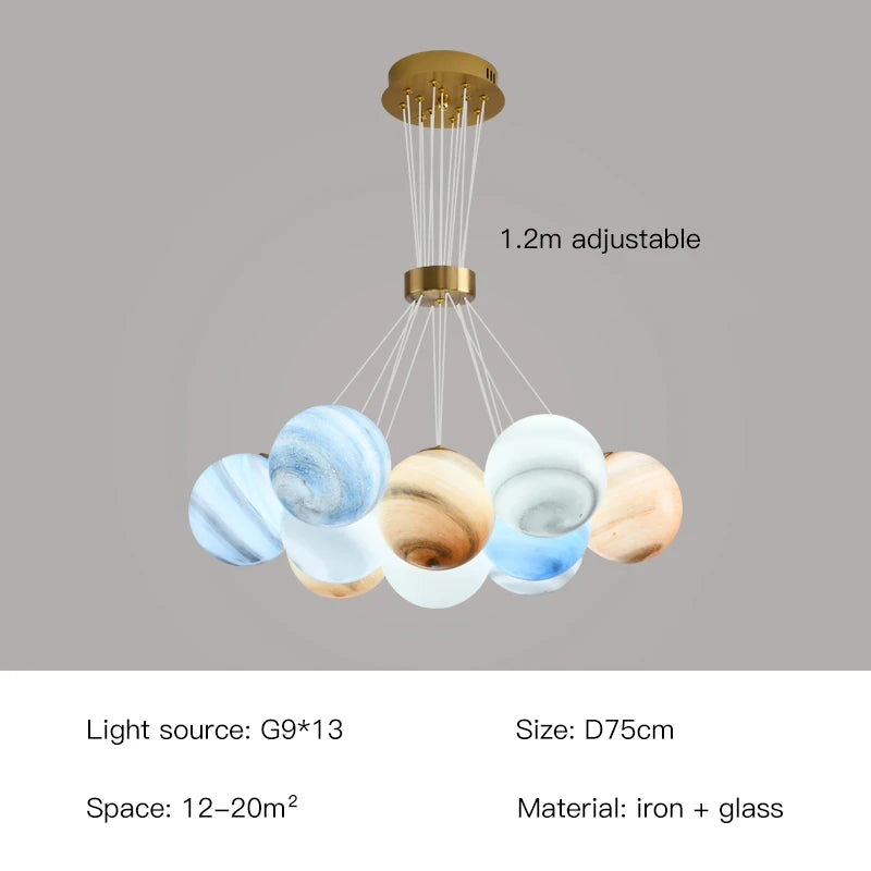 Bubble Planets Chandelier