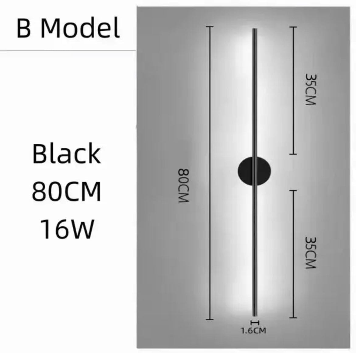 NYRA Black Tube Wall Lamp