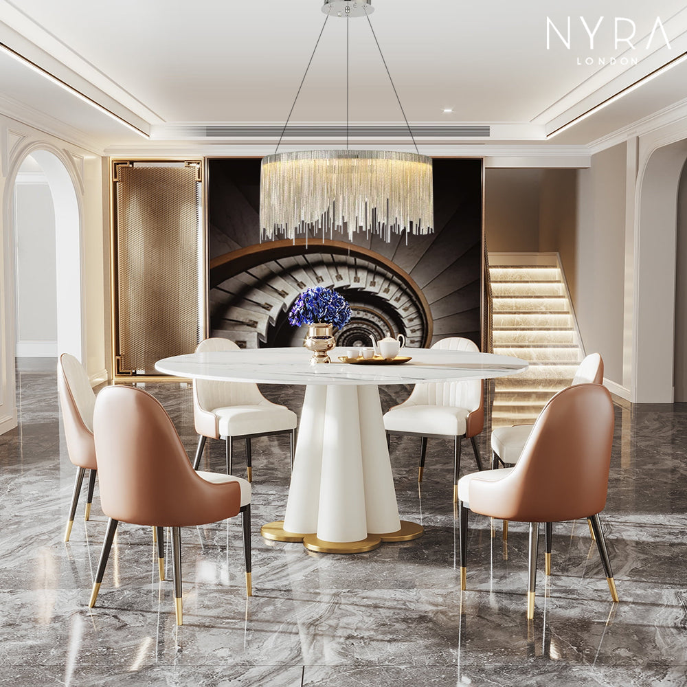 NYRA Round Tassel Chain Chandelier | Nyralondon