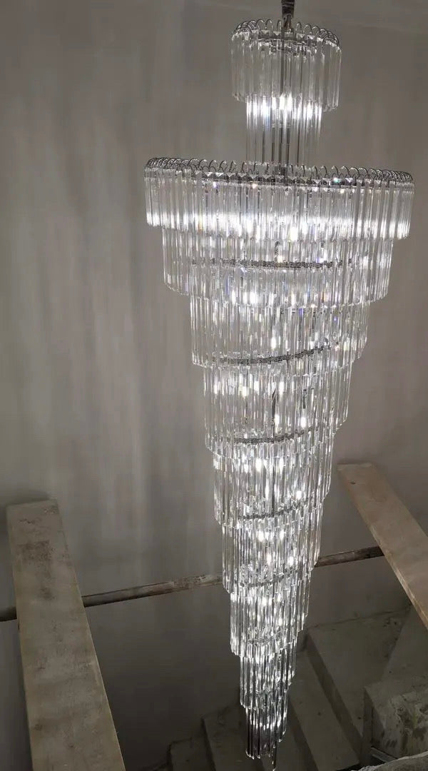 Eustone Spiral Crystal Chandelier