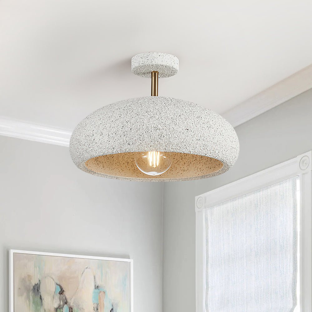 Speckled Stone Halo Ceiling Light