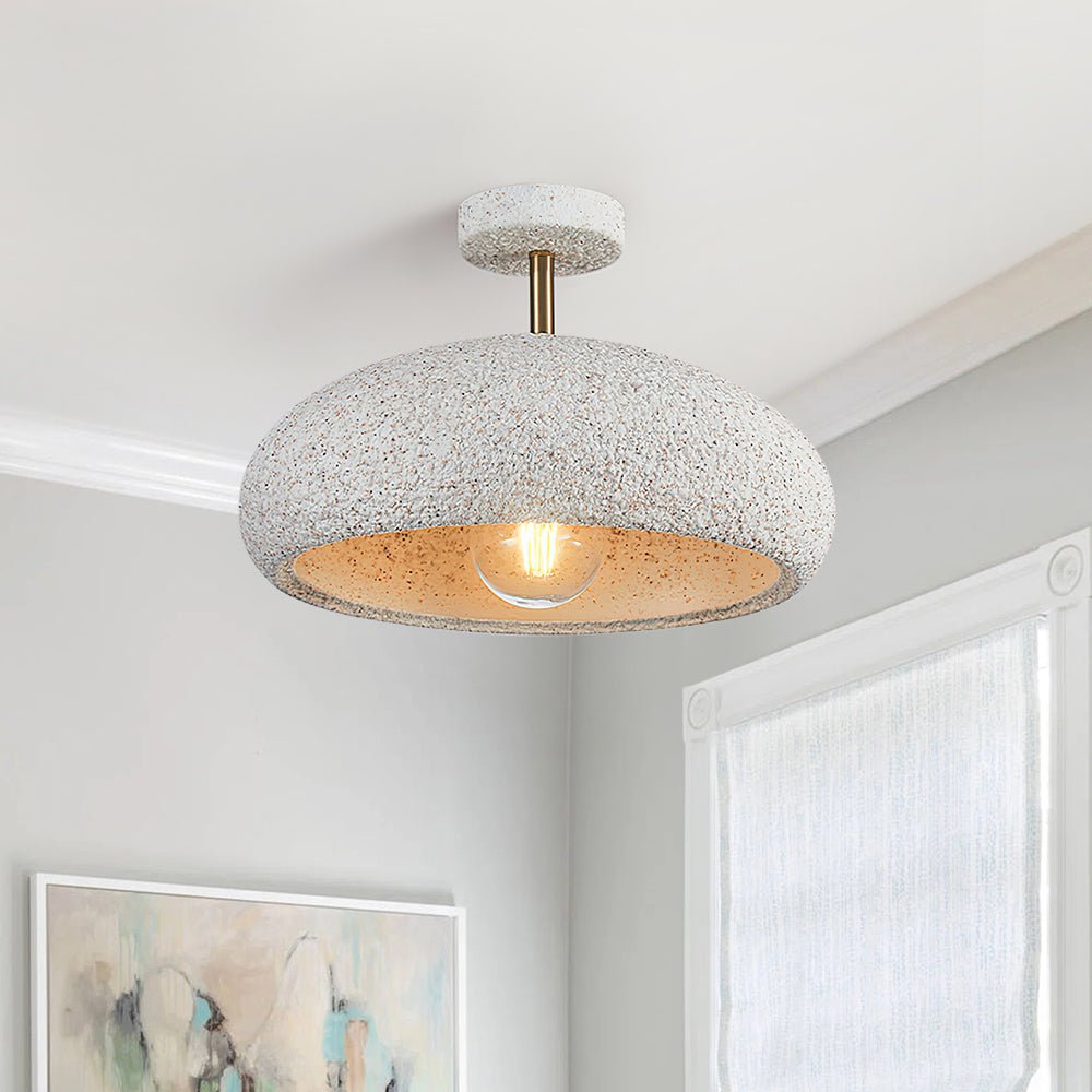 Speckled Stone Halo Ceiling Light