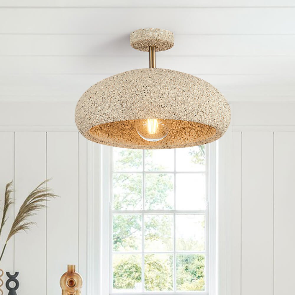 Speckled Stone Halo Ceiling Light