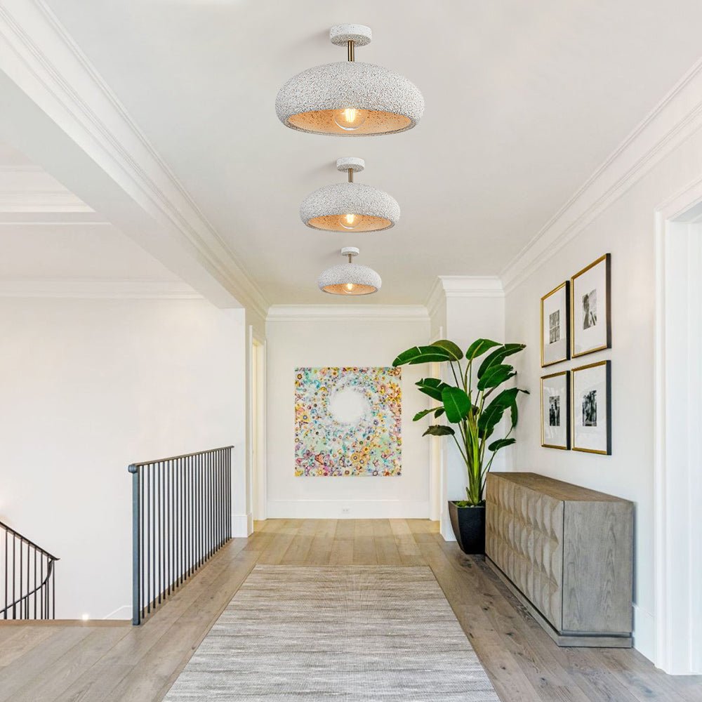 Speckled Stone Halo Ceiling Light