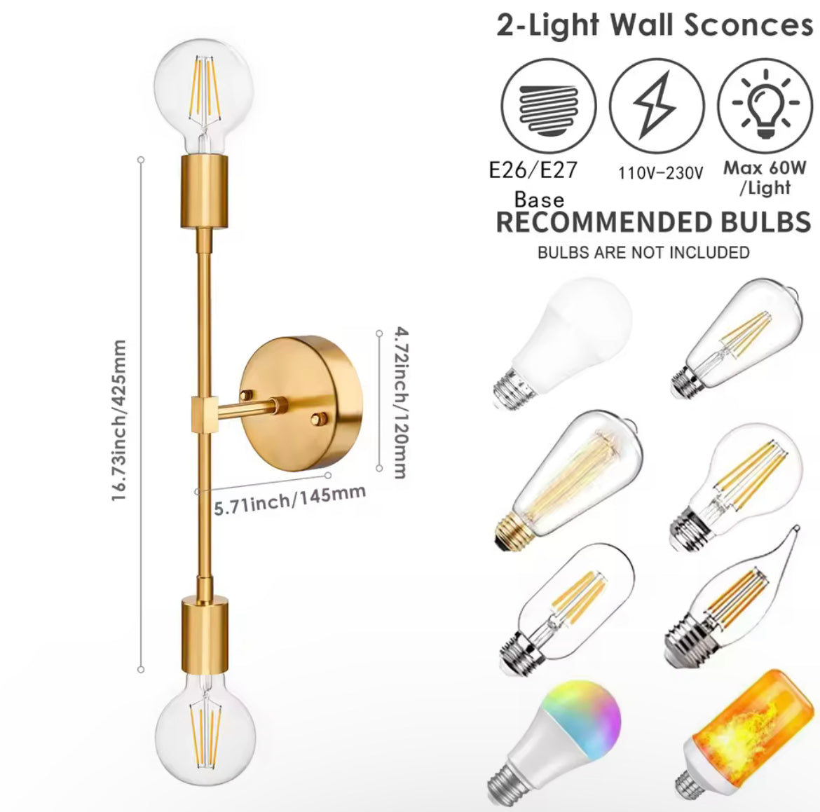 LuxeLine Twin Sconce