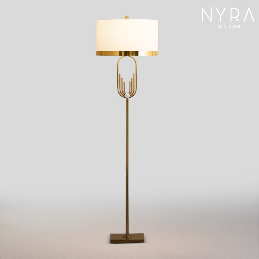 Golden Art Deco Floor Lamp