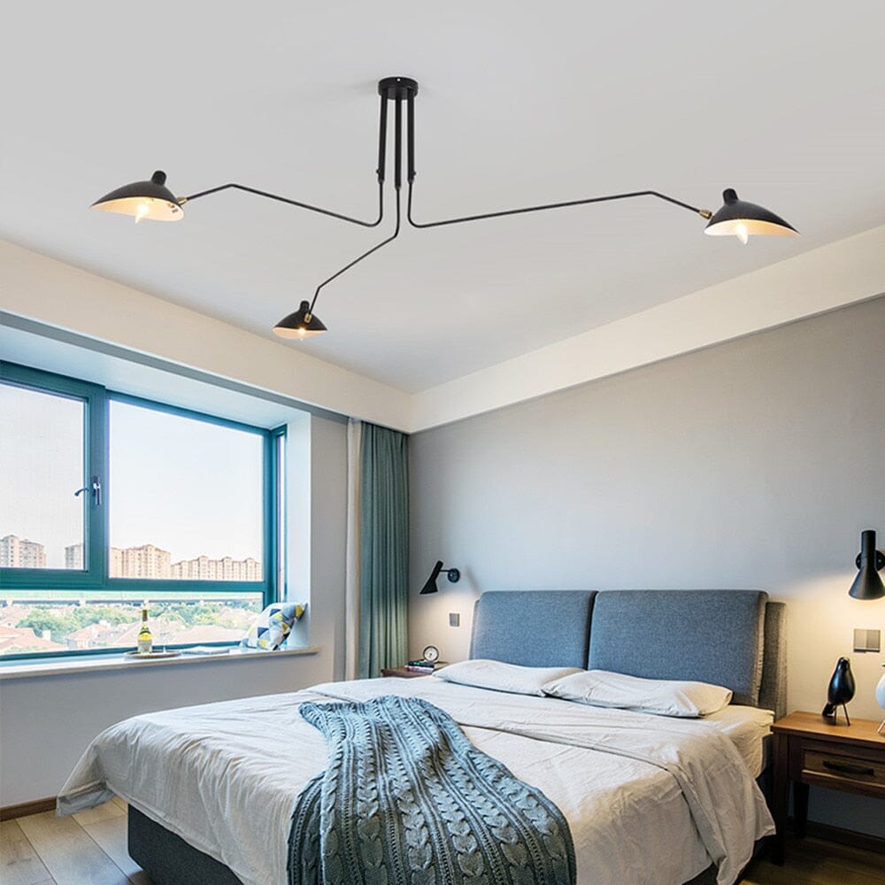 Nordic LED Iron Black Spider Ceiling Light – NYRALONDON