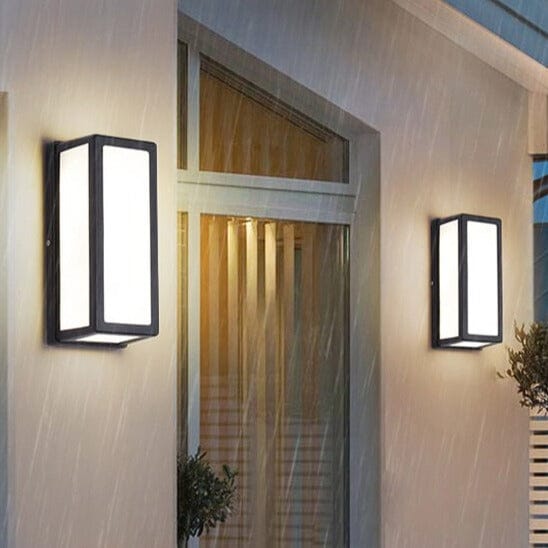 LED Outdoor Rectangle Wall Motion Sensor Lamp