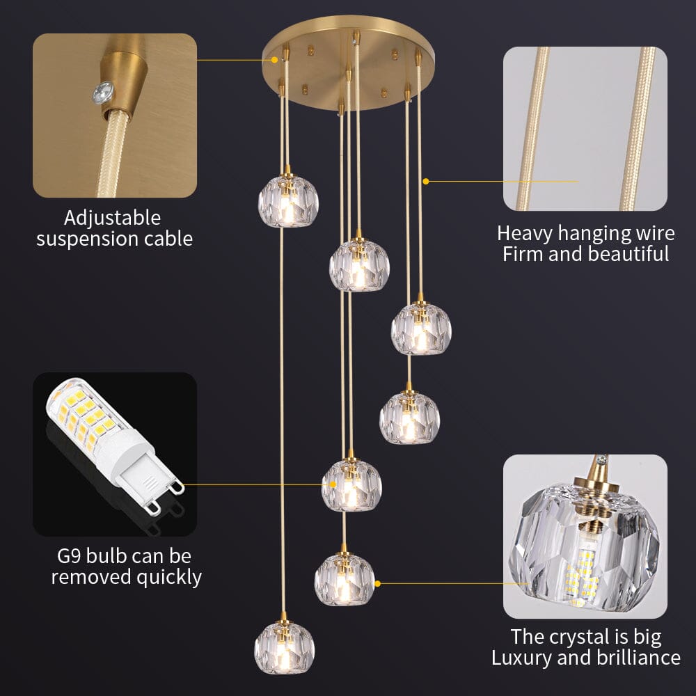 Nordic Crystal Pendant Lights