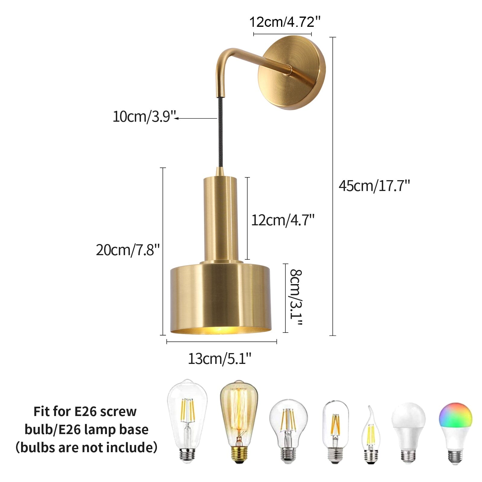 Alma Gold Wall Lamp