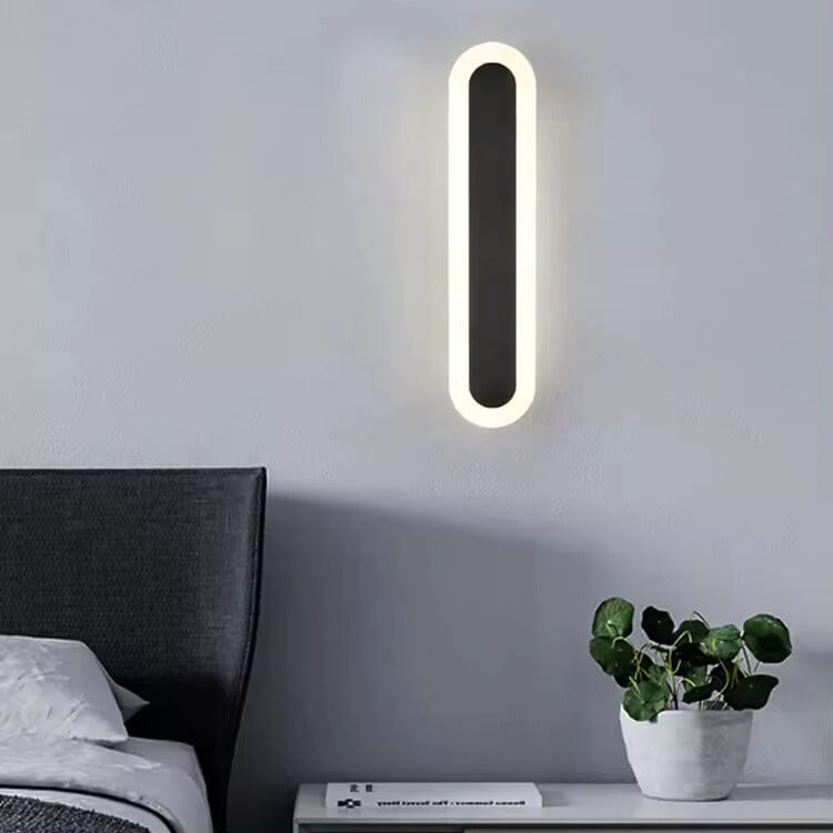 Alana Black Outdoor LED Strip Wall Lamp