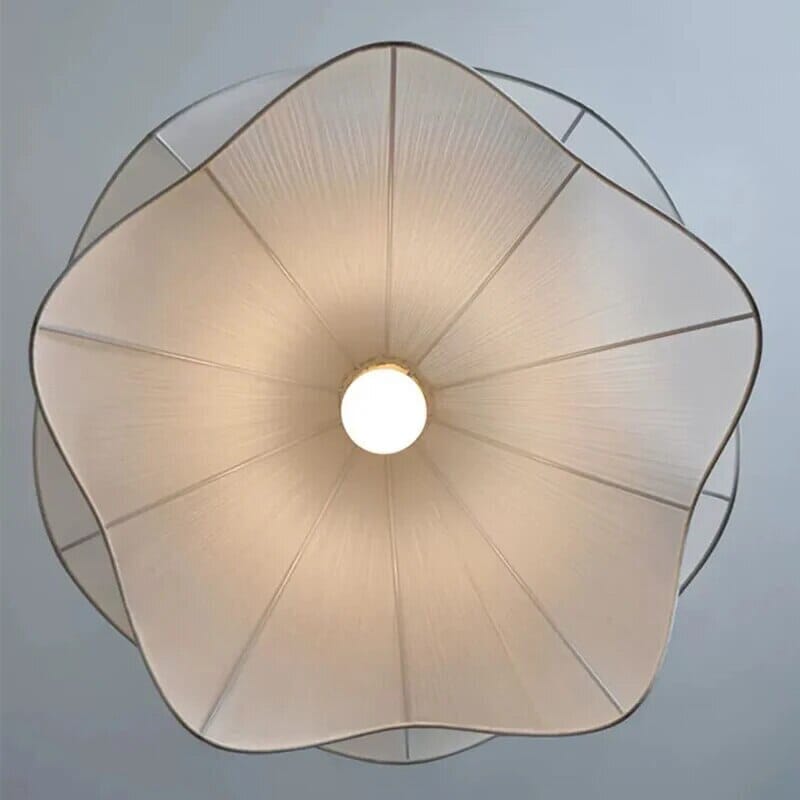 French Fabric Flower Petal Chandelier Shade