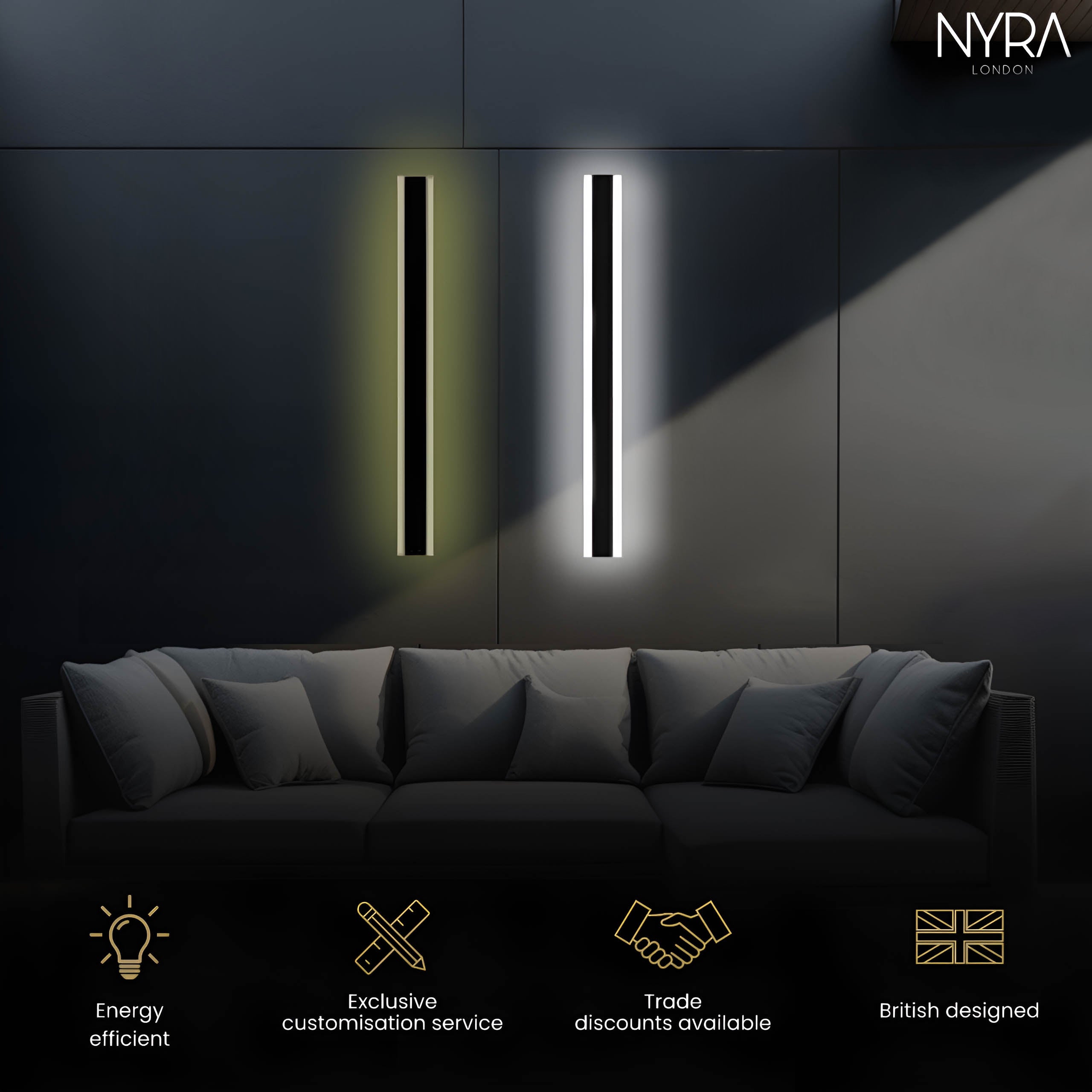 NYRA Outdoor LED wall lamp