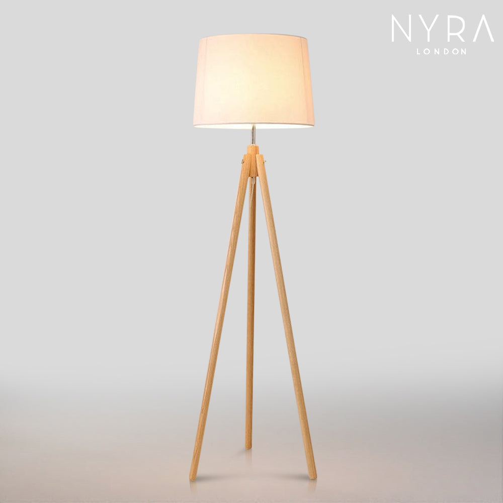 Lillian Wooden Shade Floor Lamp