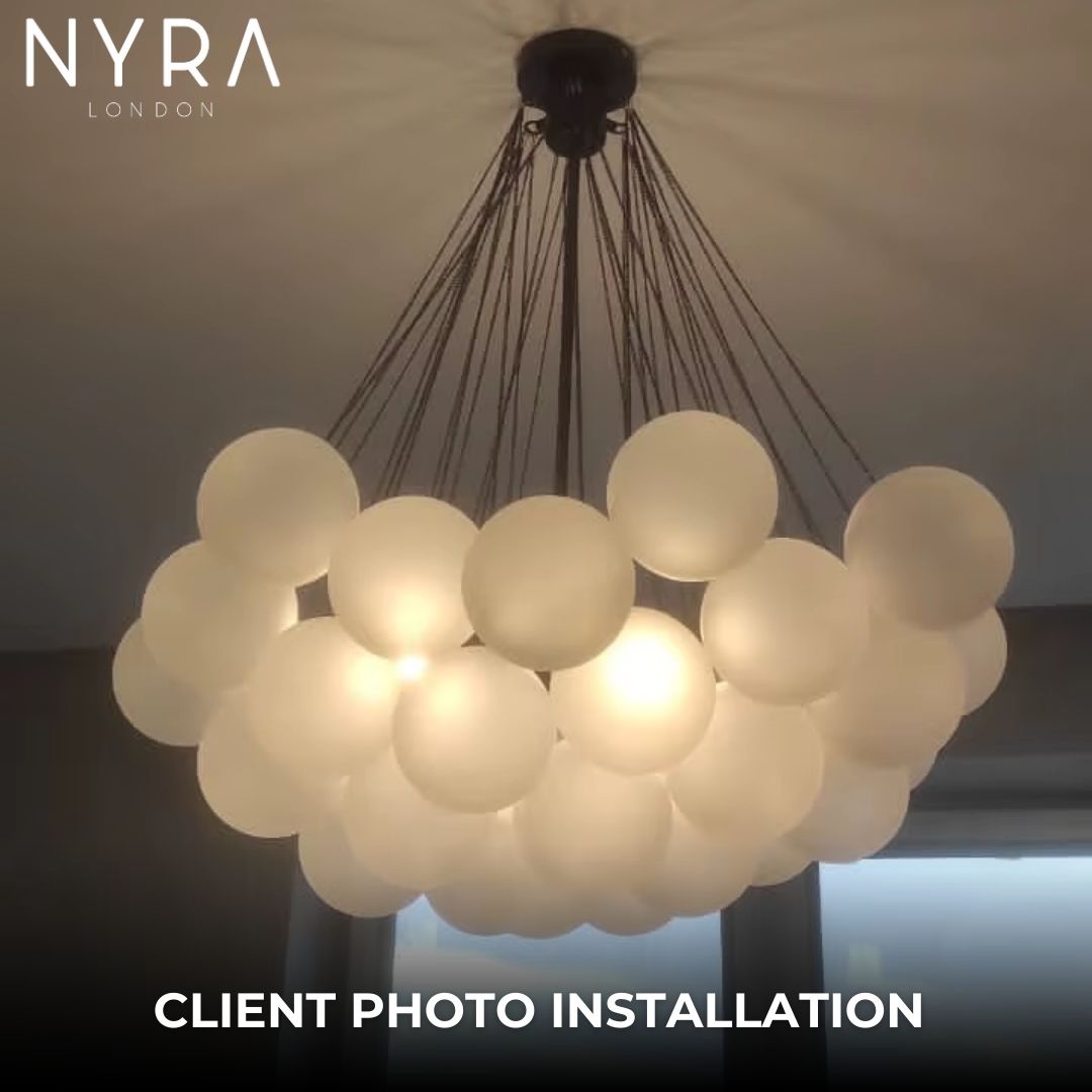 NYRA Frosted Ball Chandelier