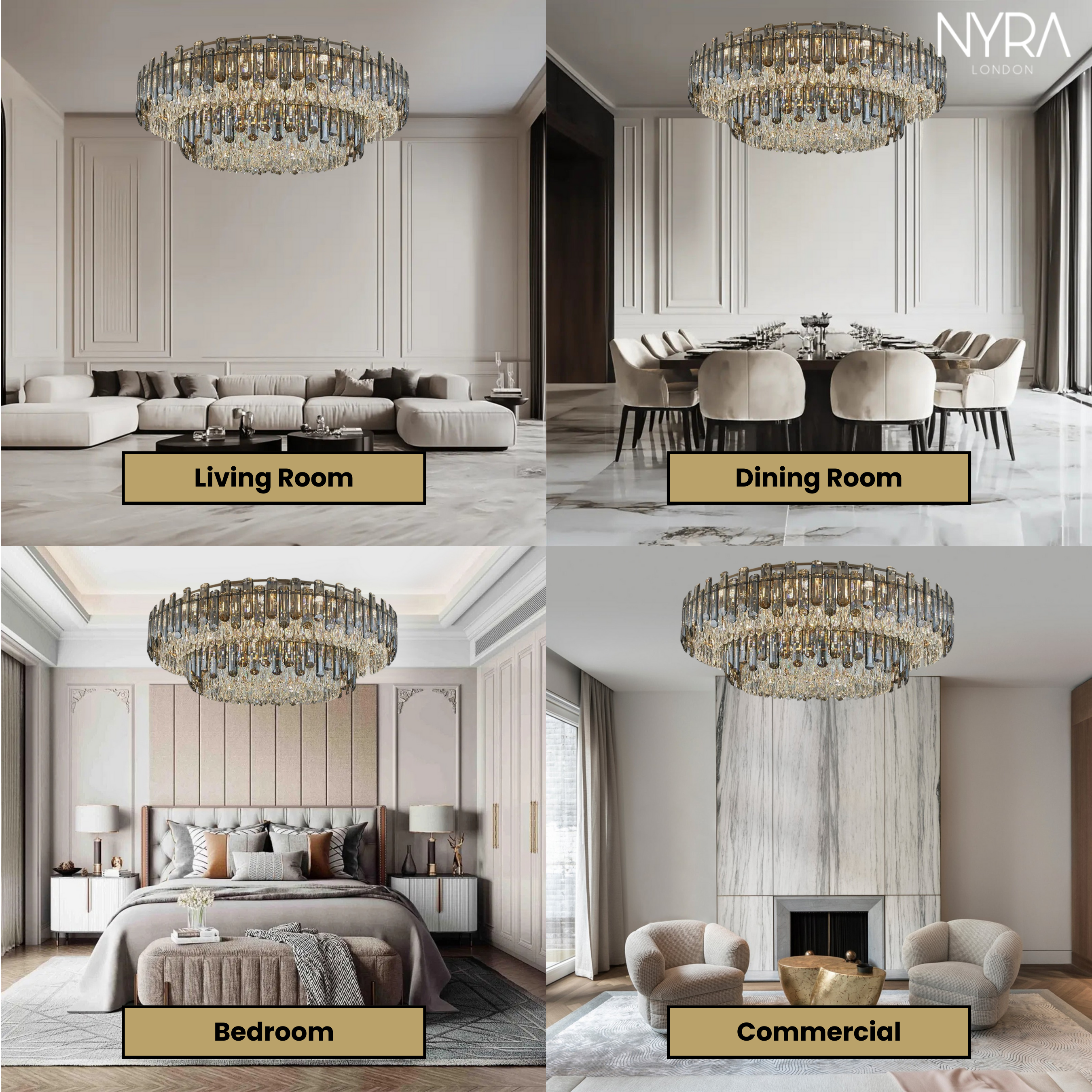 Roberta Crystal Ceiling Lights