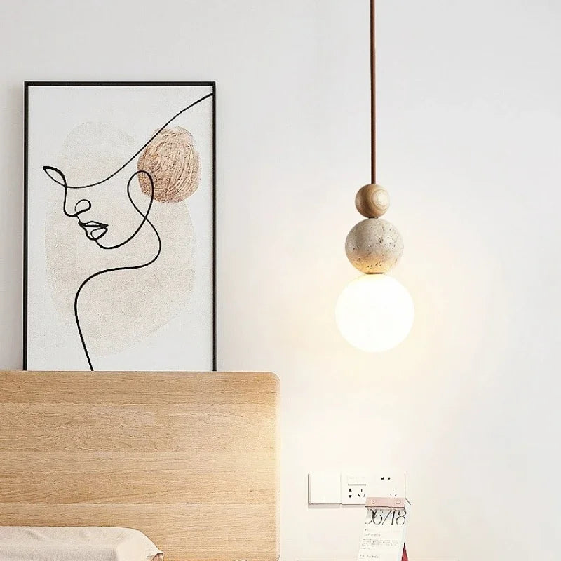 Wabi-Sabi Stone Pendant Lamp