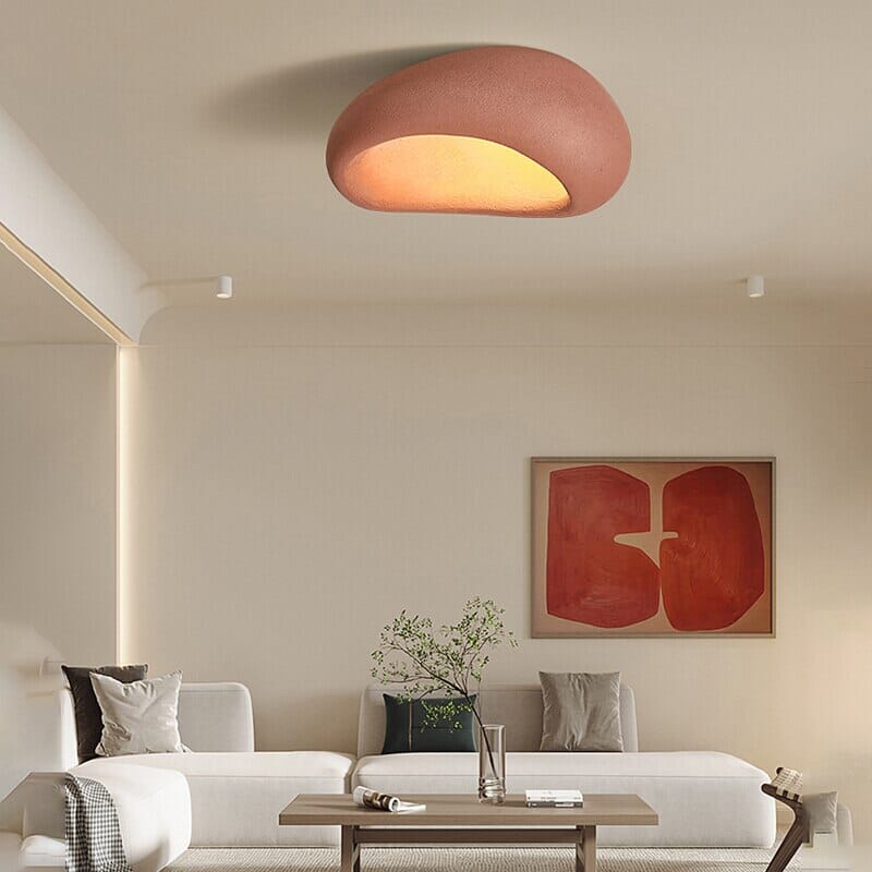 White Gray Wabi Sabi LED Ceiling Lights