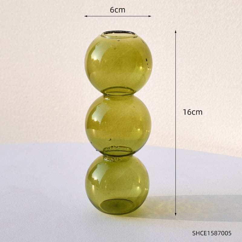 Glass caterpillar vase