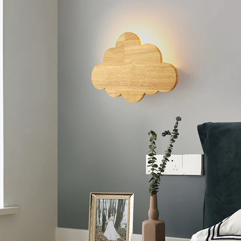 Cloud Wooden Wall Lights