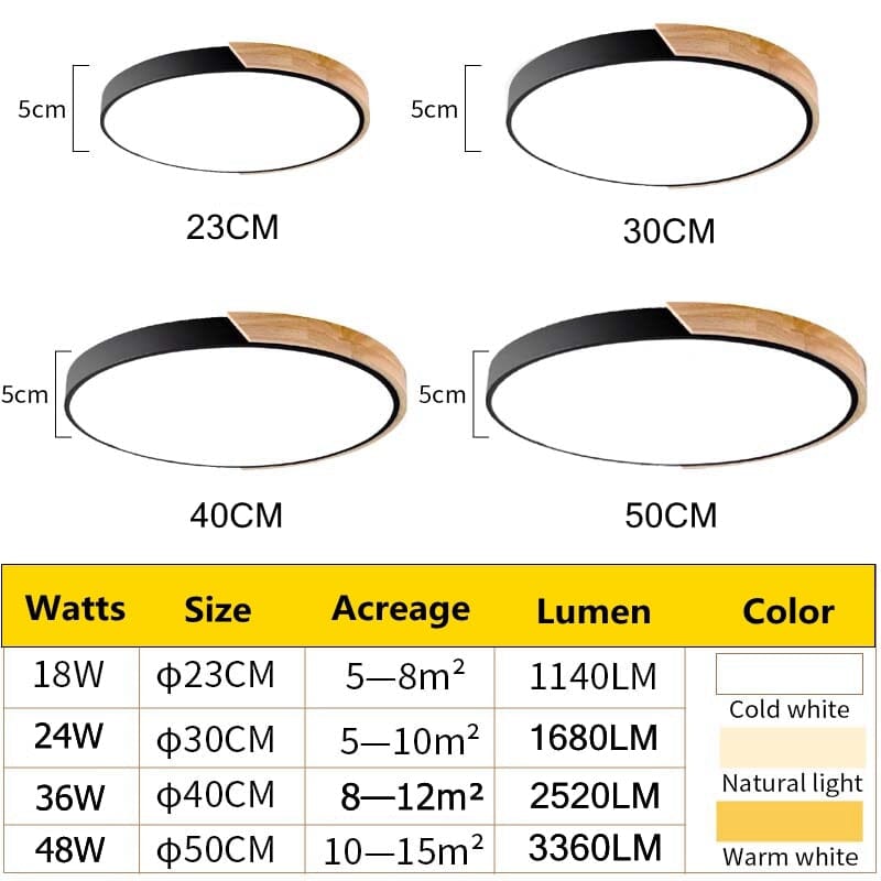 Square and Round Wooden Remote Control Chandelier