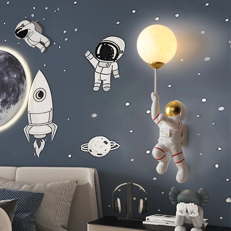 Astronaut Nursery Room Wall Light
