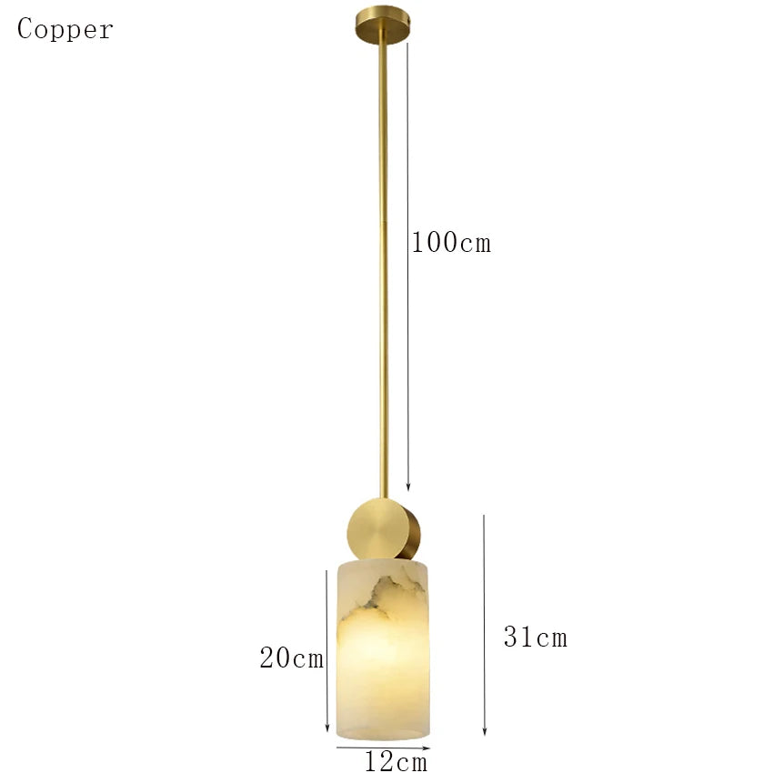 Trafalgar Nordic Marble Copper LED Pendant Lights
