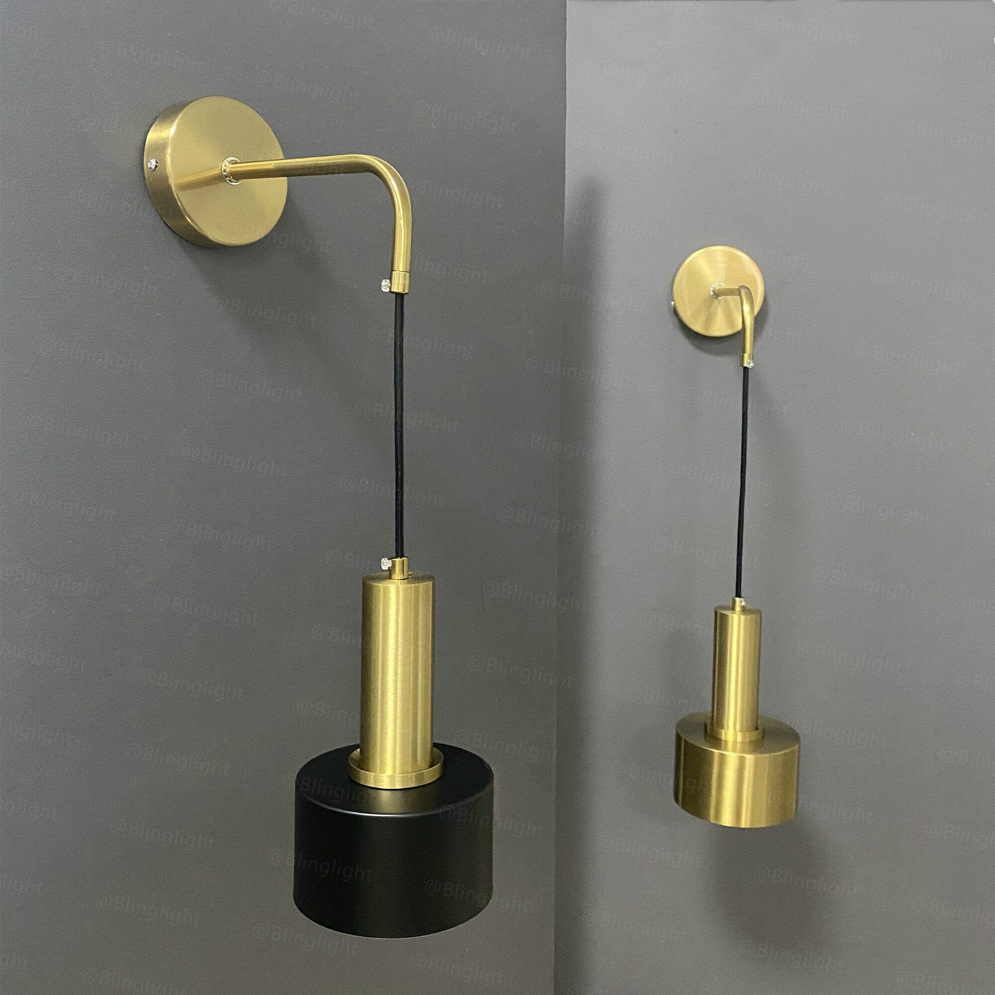 Modern Black And Gold Sconce