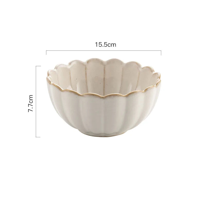 White Retro Ceramic Dishes Plates