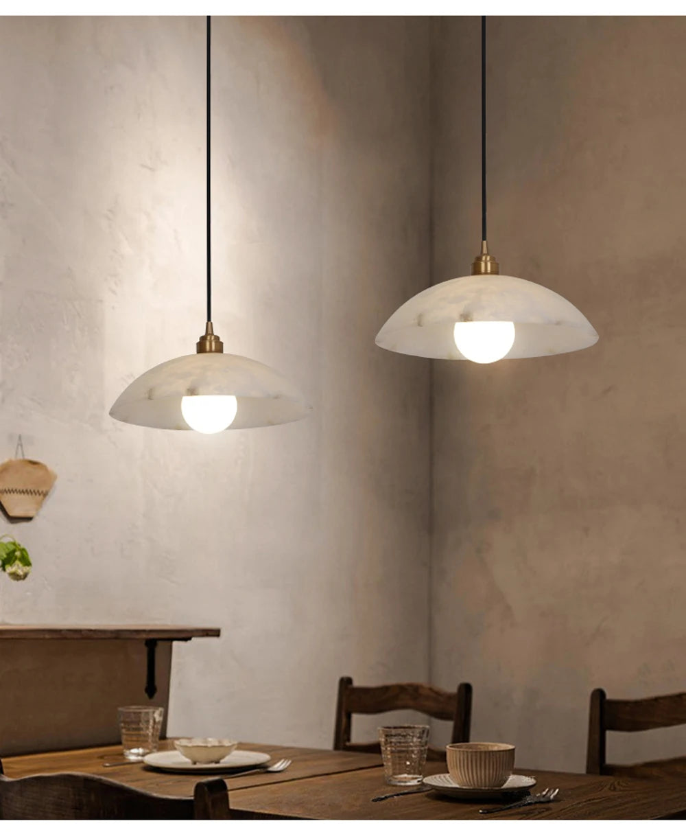 Inigo Marble Alabaster Hanging Lamps