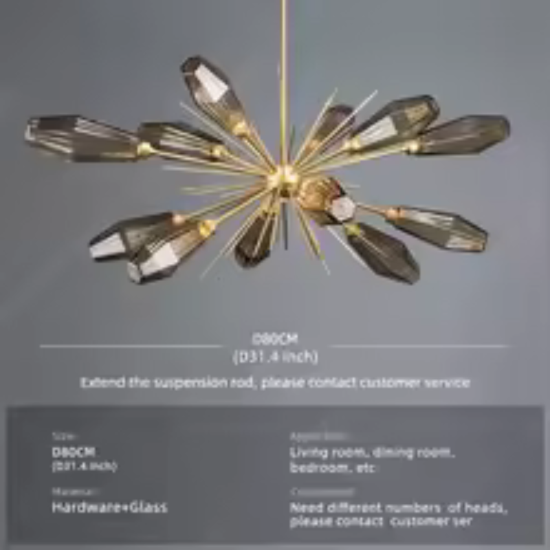 LustreNova Crystal Burst Chandelier