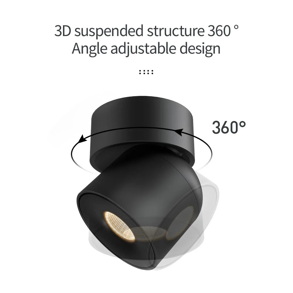 PivotGlow 360° LED Ceiling Spotlight