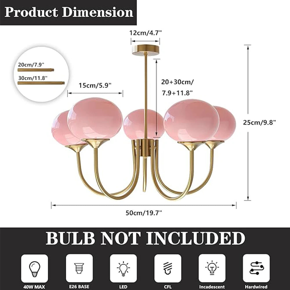 Blush Glow Chandelier