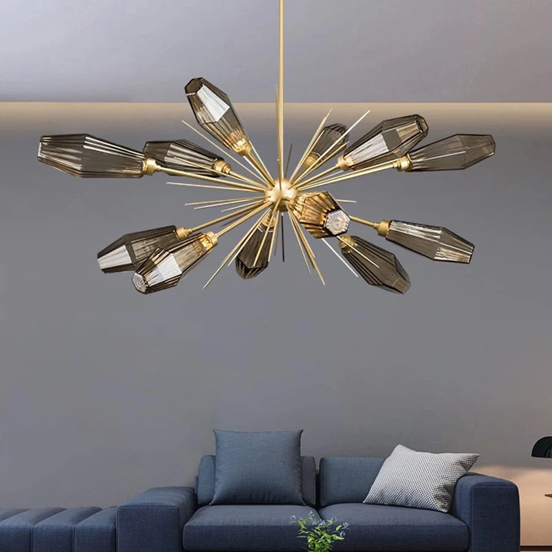 LustreNova Crystal Burst Chandelier