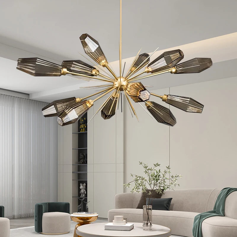 LustreNova Crystal Burst Chandelier