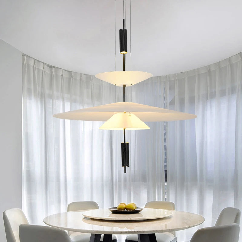 Minimalist UFO Art Chandelier