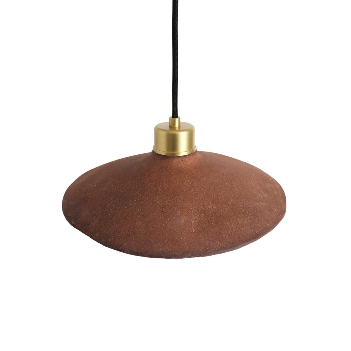 Mullan Pyrus Organic Ceramic Pendant Light 28cm, Red Iron