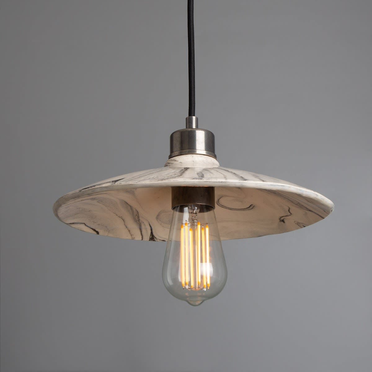 Pyrus Marbled Ceramic Pendant Light 28cm