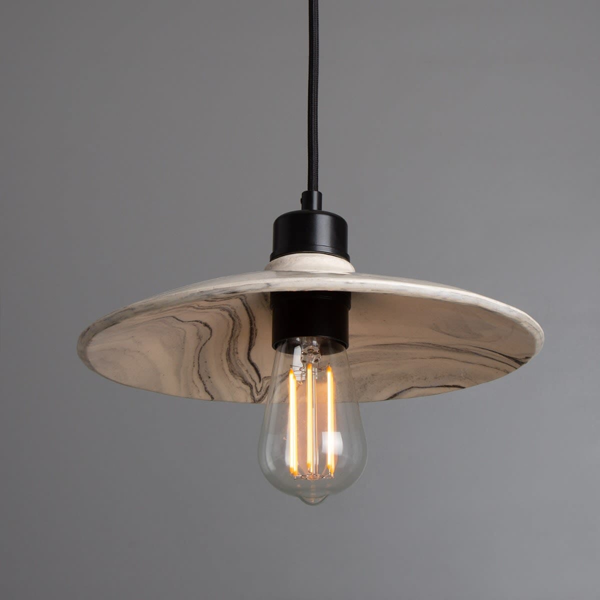 Pyrus Marbled Ceramic Pendant Light 28cm